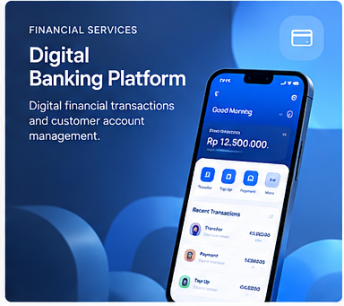 Illustrative Digital Banking Platform dashboard preview