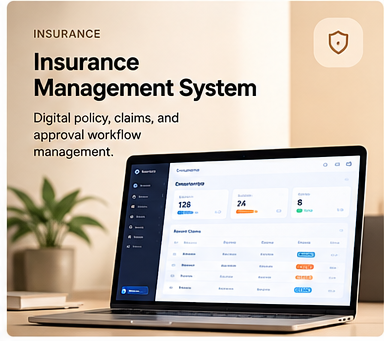 Illustrative Insurance Management System dashboard preview